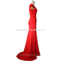 Späteste Frauen formale Partei-Kleid-Rot-reizvolles tiefes V-Ansatz Meerjungfrau-langes Abend-Kleid